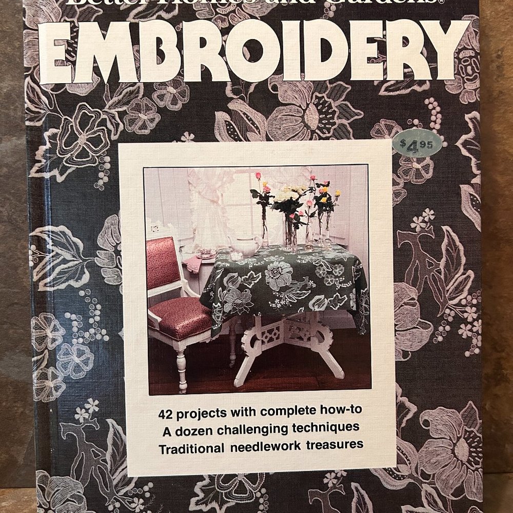 Better Homes & Gardens EMBROIDERY Book 42 How-To Projects Vtg Excellent Cond